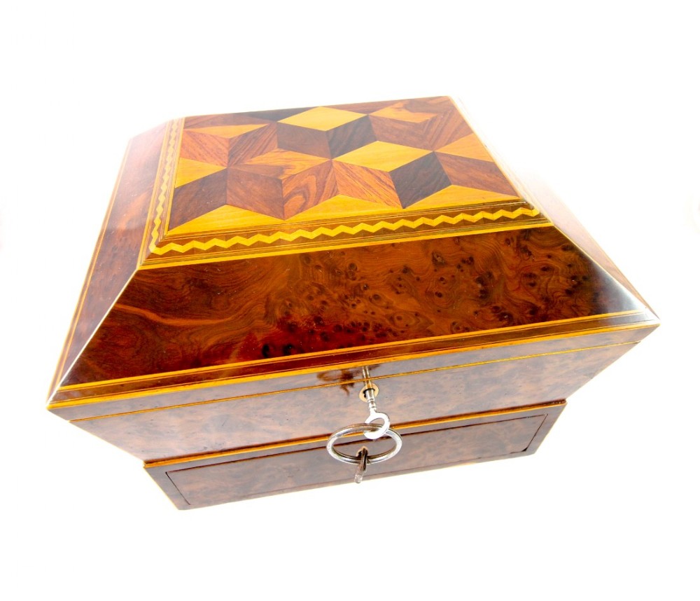 Tunbridge ware Van dyke Box c.1860