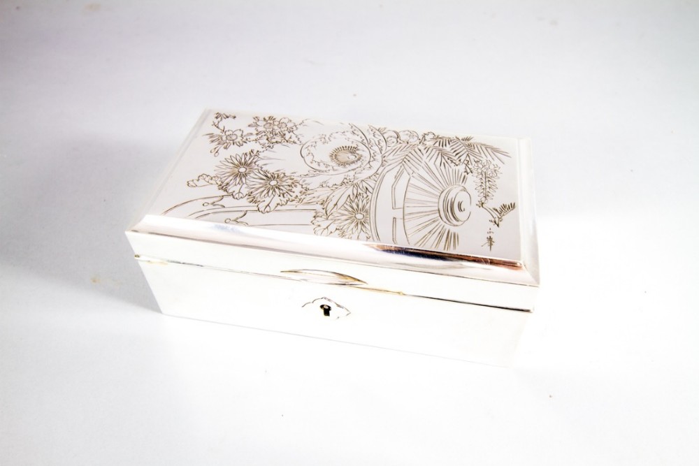 Silver Japanese Jewellery Box c.1900