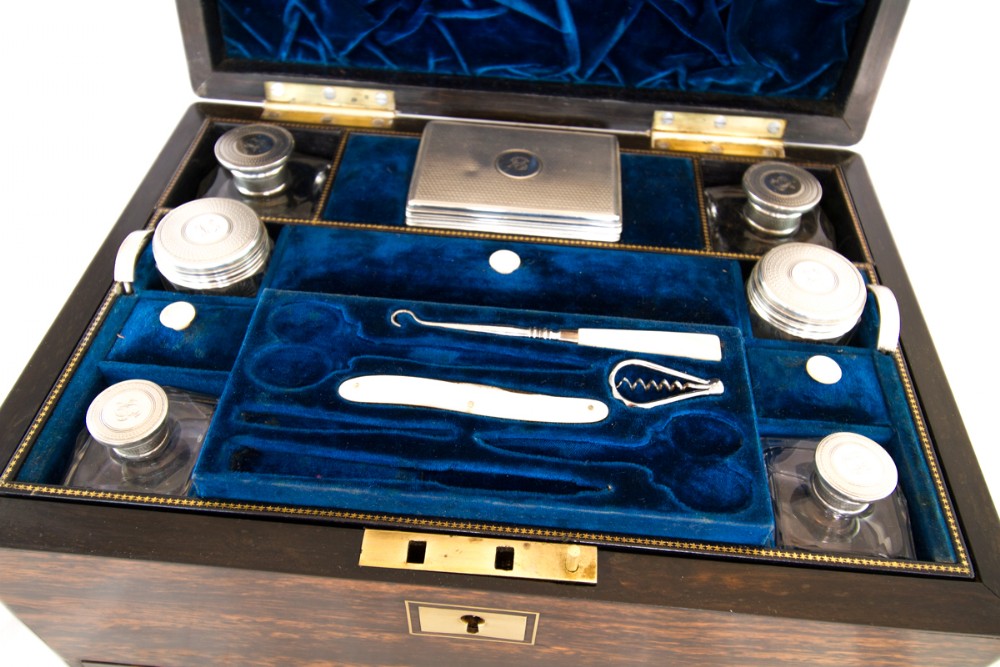 Silver and Coromandel Vanity Box c.1840
