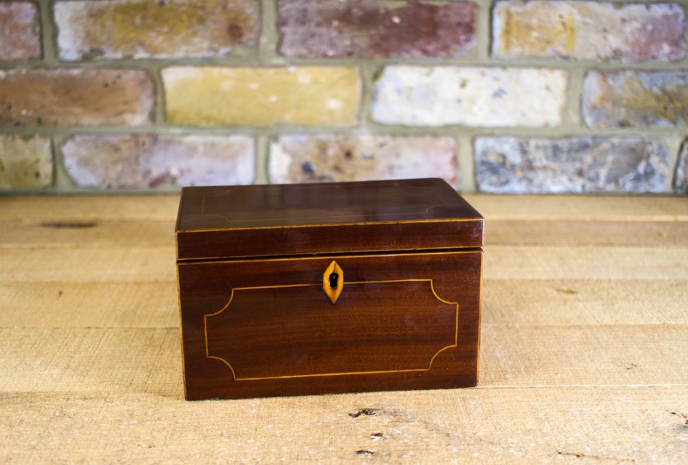 Twin Mahogany Tea Caddy c.1820