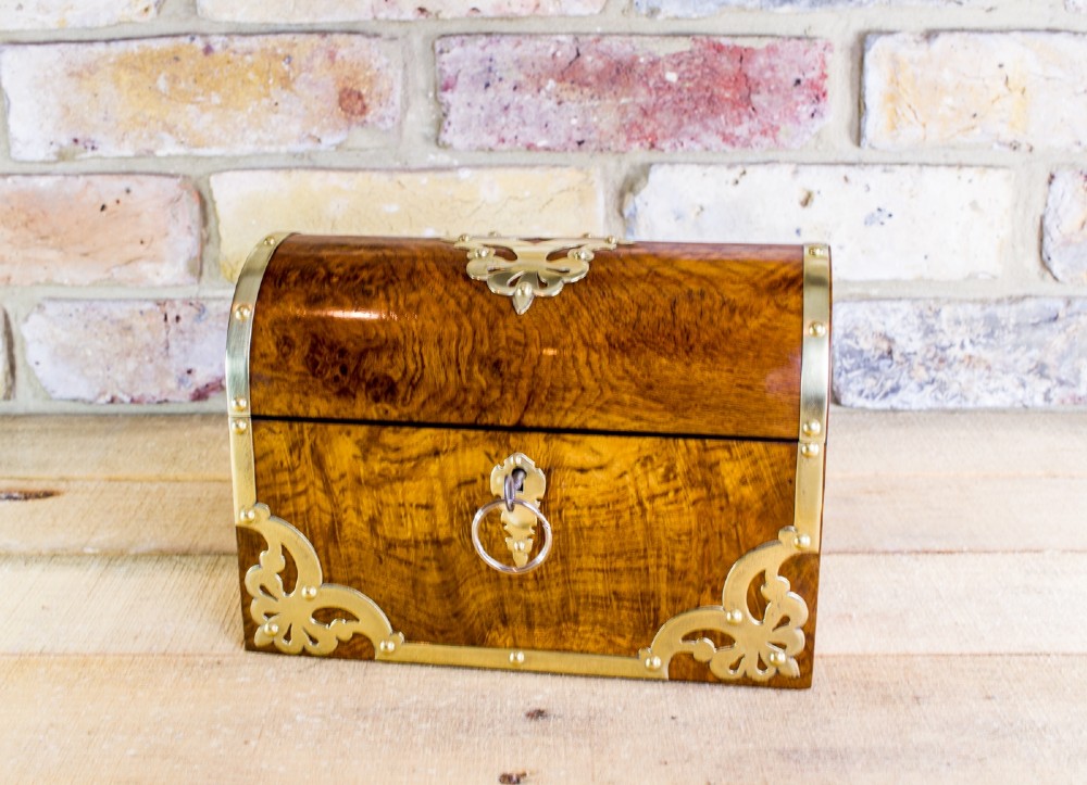 Burr Elm Stationery Box c.1870