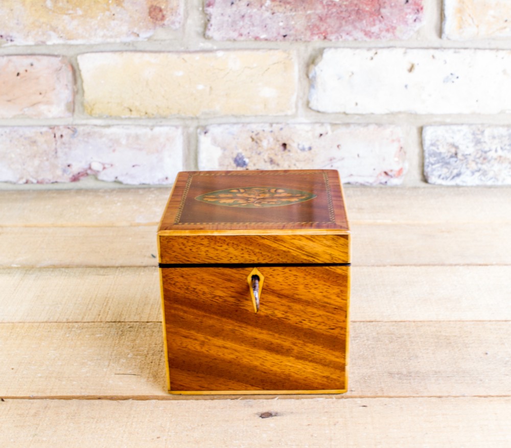 Single Mahogany Tea Caddy c.1800