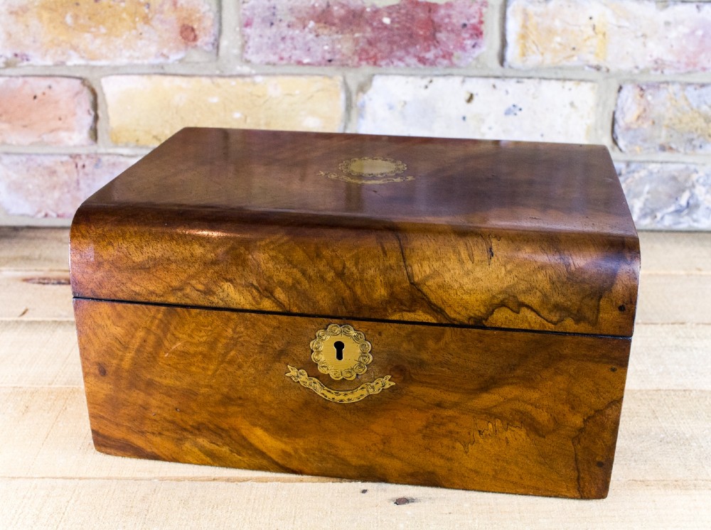 Figured Walnut Table Box c.1870