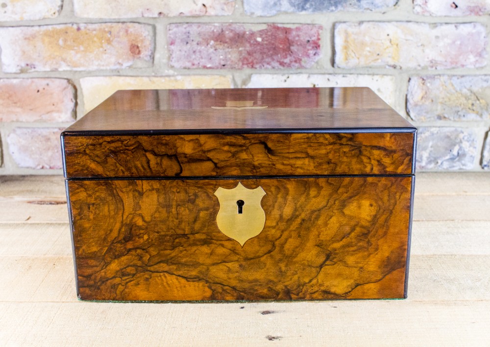 Figured Walnut Writing Slope c.1870