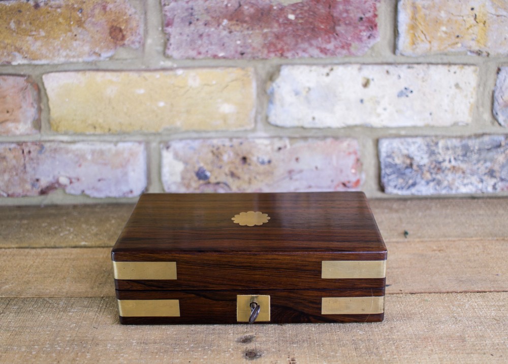 Rosewood Georgian Brass Bound Table box c.1820