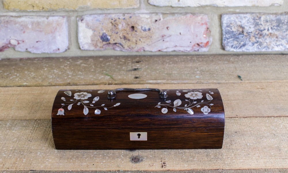 Rosewood Mother of Pearl Ladies Box c.1870