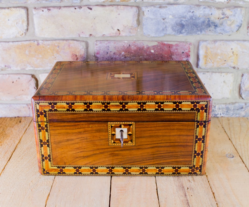 Figured Walnut Table Box c.1880