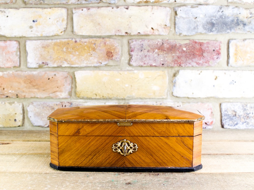 Ladies Kingwood Box brass bound c.1880