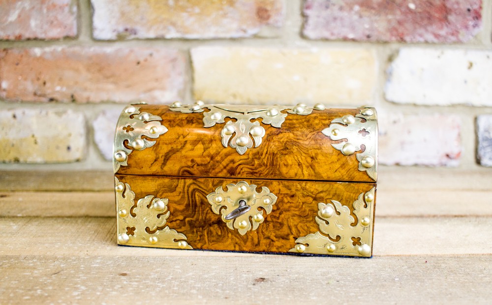 Burr Walnut Perfume Box c.1890