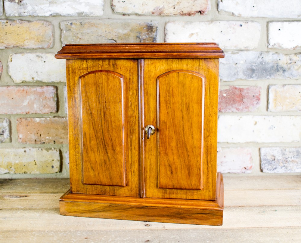 Walnut Collectors Cigar Cabinet c.1880