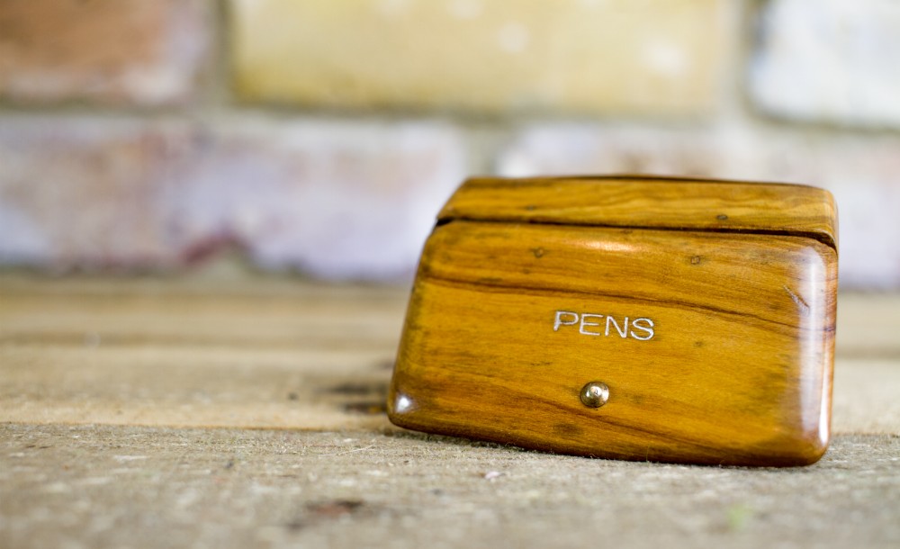 Olive Wood Small Desk Box c.1920