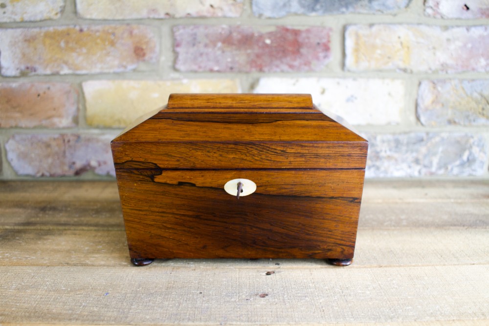 Rosewood Twin Tea Caddy c.1840