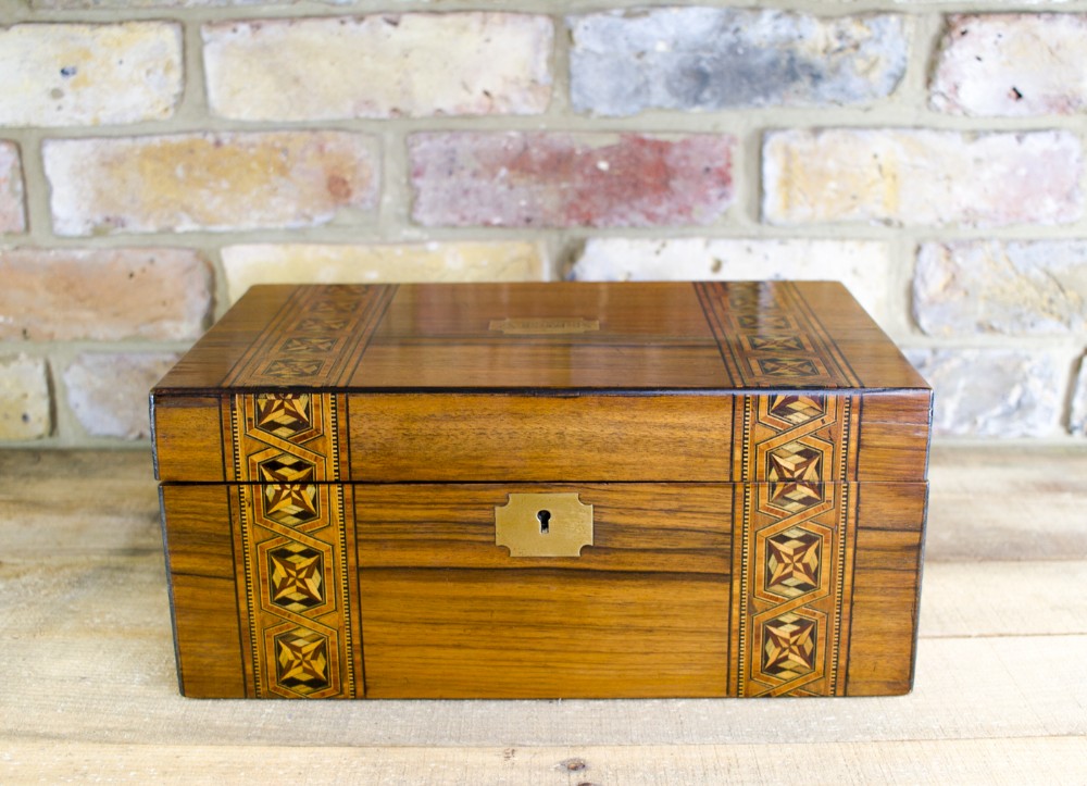 Figured Walnut Writing Slope c.1880