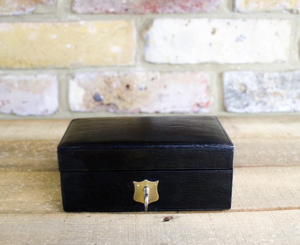 Small Leather Jewellery Box c.1920