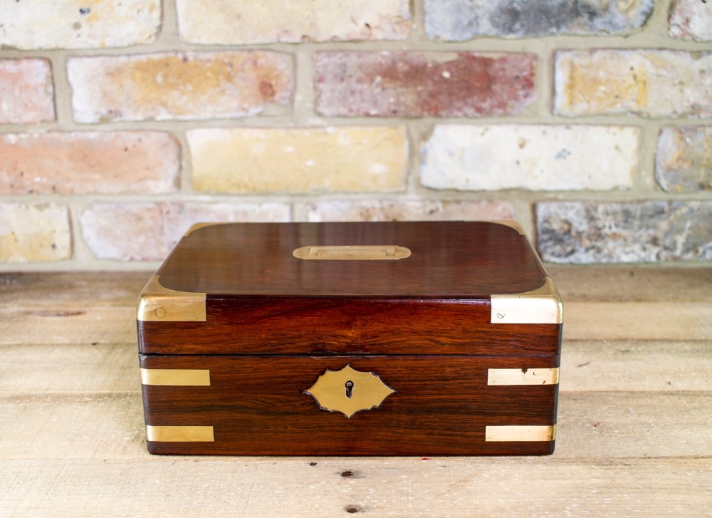 Rosewood Brass Bound Campaign Box c.1800
