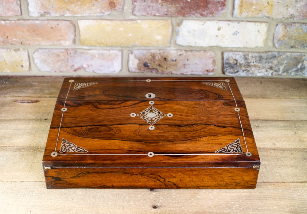 Rosewood & Pewter Lap Desk c.1830