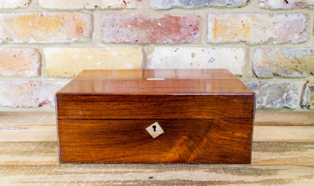 Victorian Rosewood Table Box c.1860