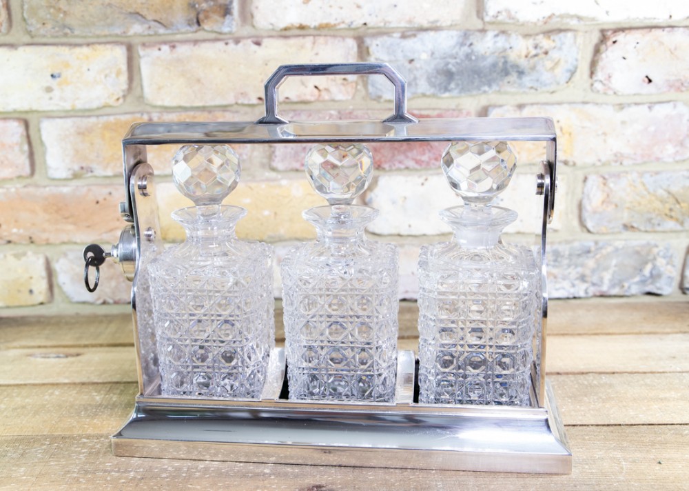 High Quality Silver Plate Tantalus c.1910-20