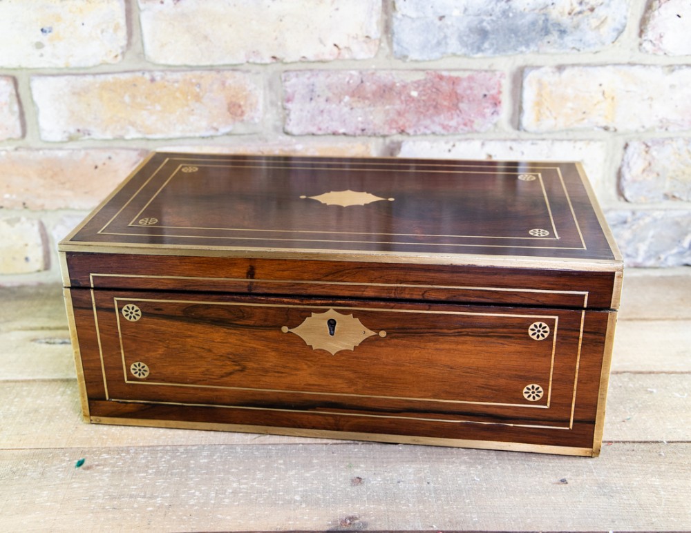 Rosewood & Brass Writing Slope c.1820