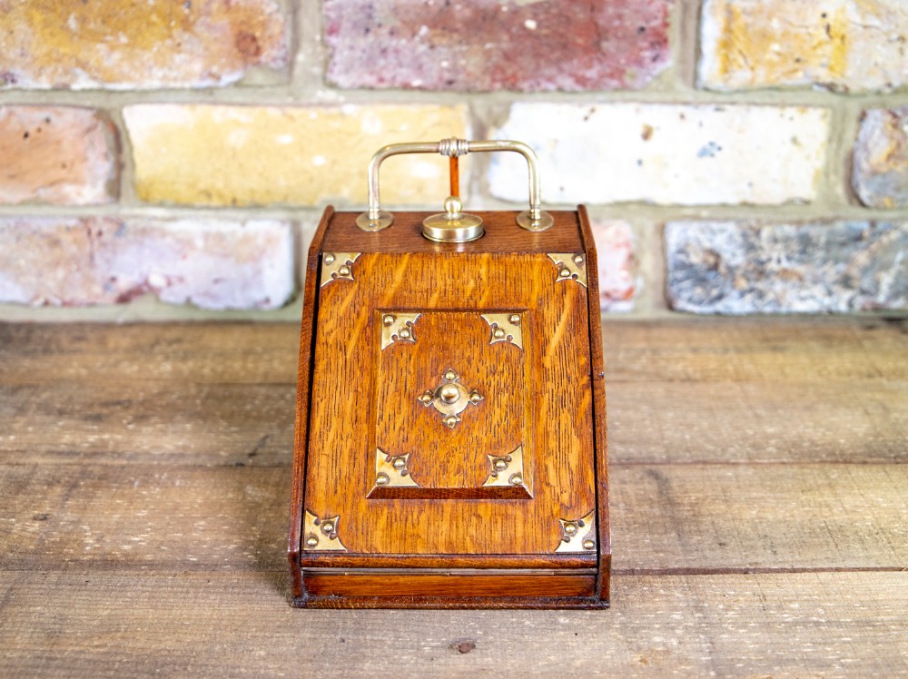 Oak & Brass Writing slope 1880