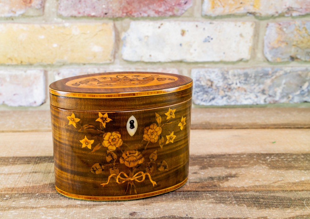Rare Oval Georgian Tea Caddy 1790
