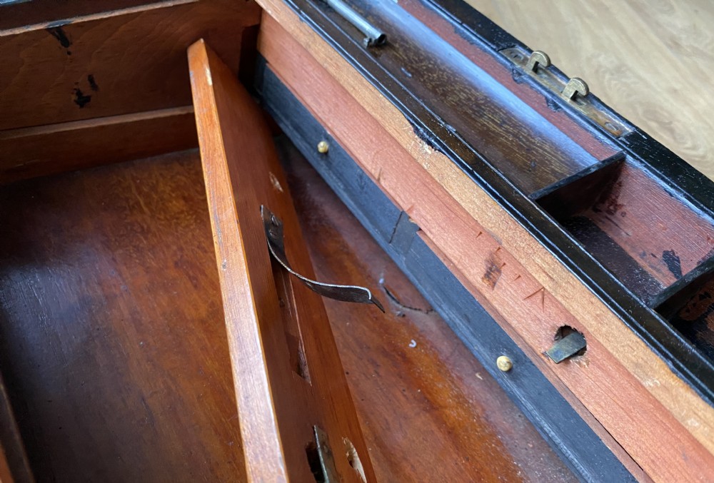 Figured Walnut Writing Slope 1880 View X