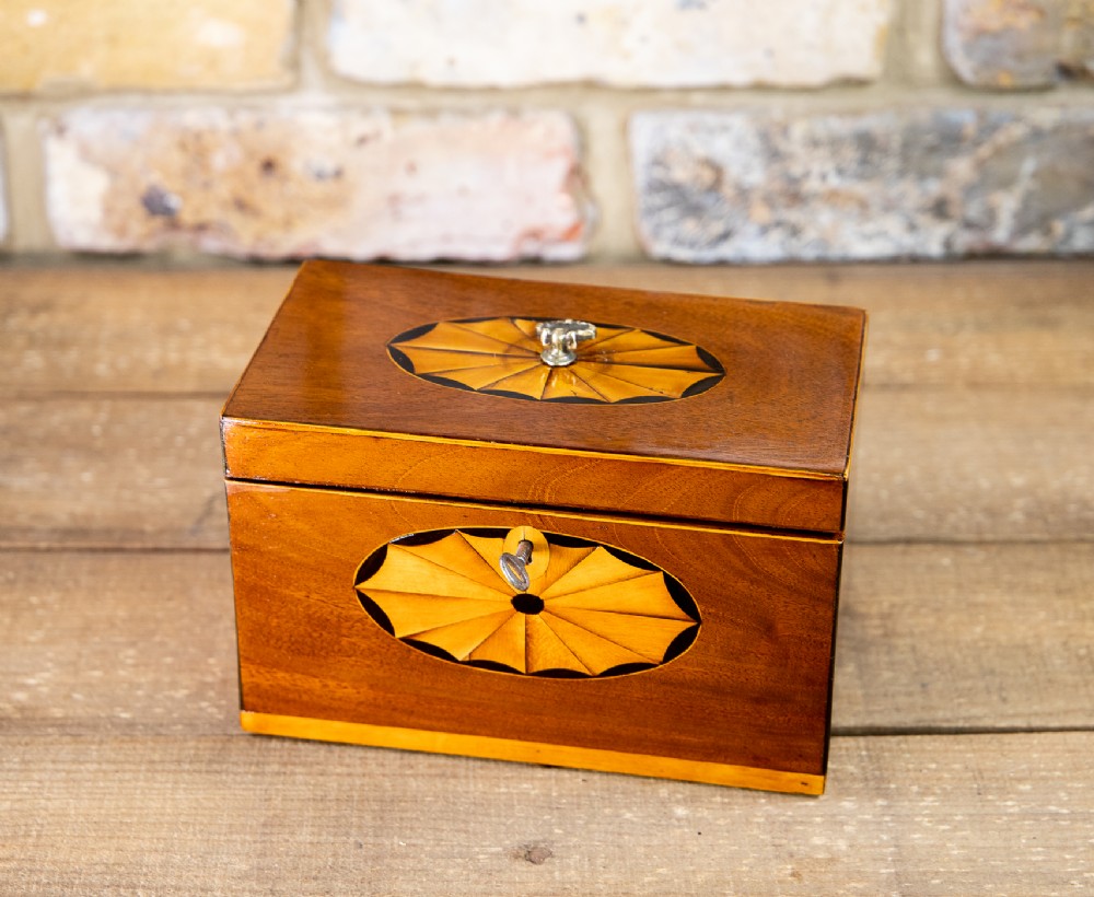 Sheraton Mahogany Tea Caddy 1790