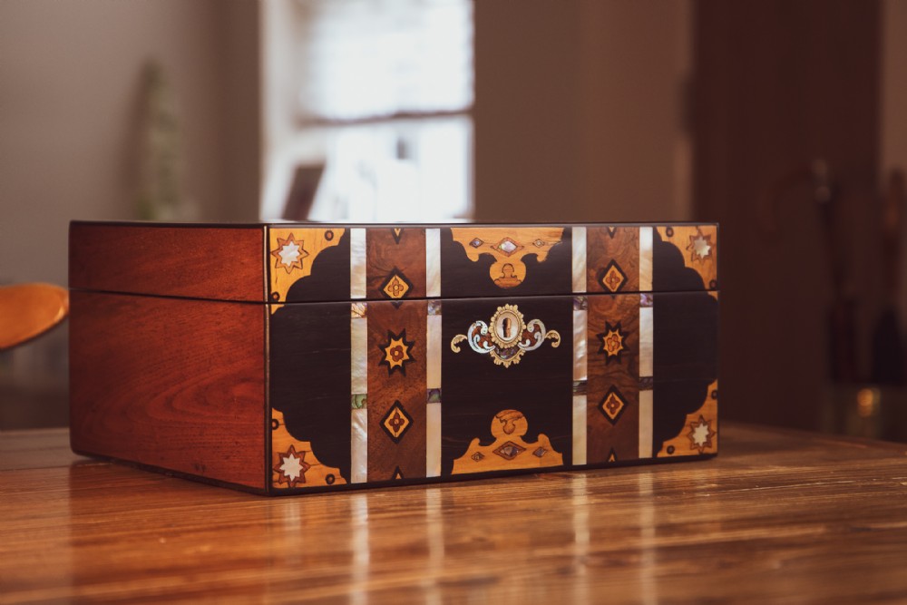 Stunning Inlaid Victorian Jewellery Box