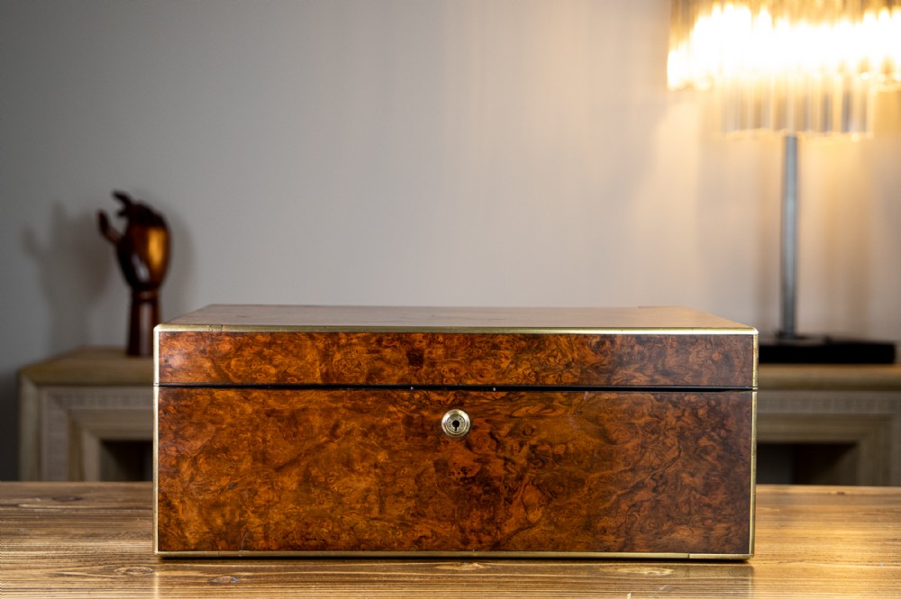Burr Walnut Writing Slope 1870
