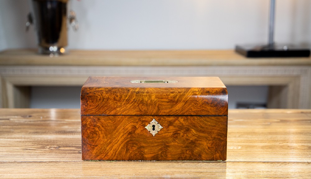 Burr Walnut Jewellery Box 1880