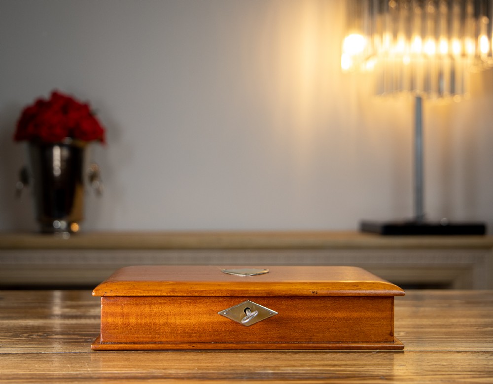 Edwardian Mahogany Book Box 1910