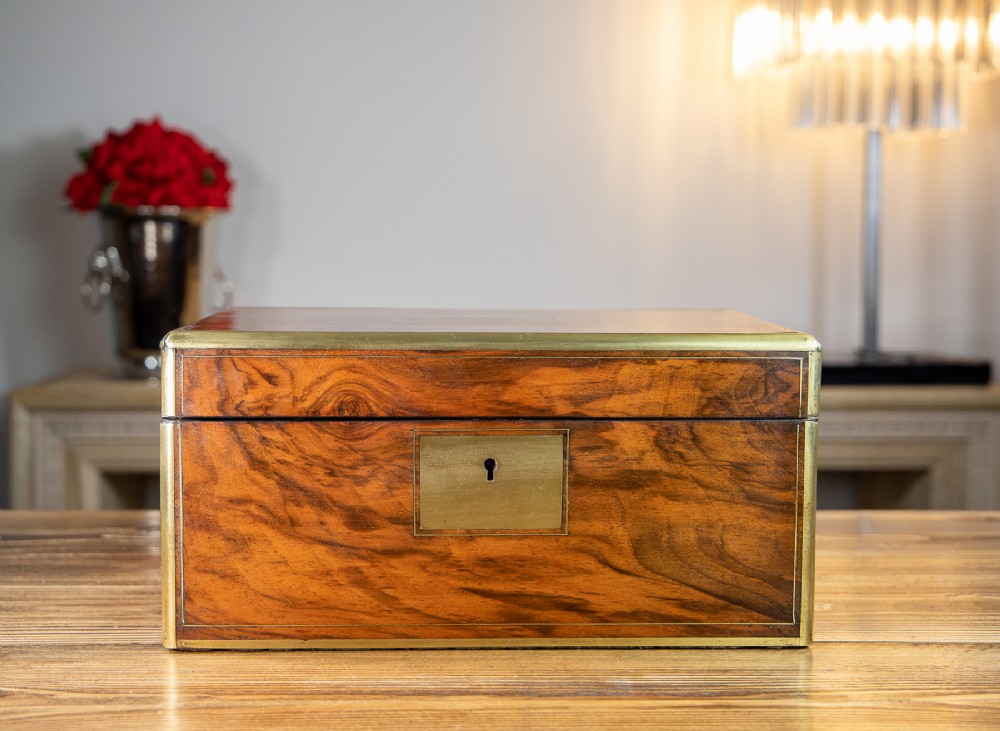 Burr Walnut Writing Slope 1889