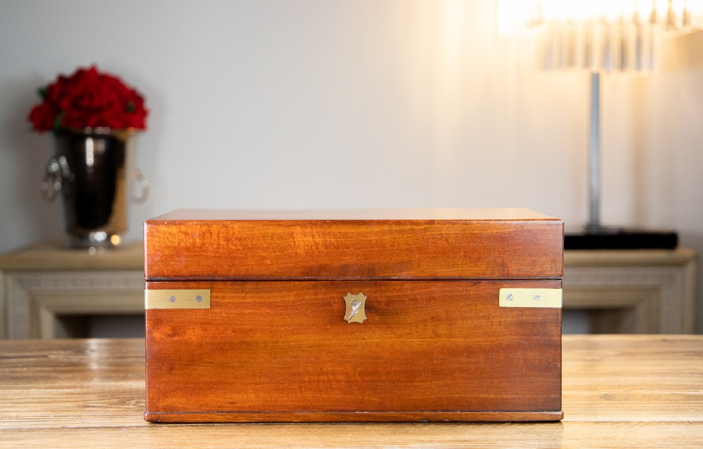 Solid Mahogany Campaign Box Georgian 1820
