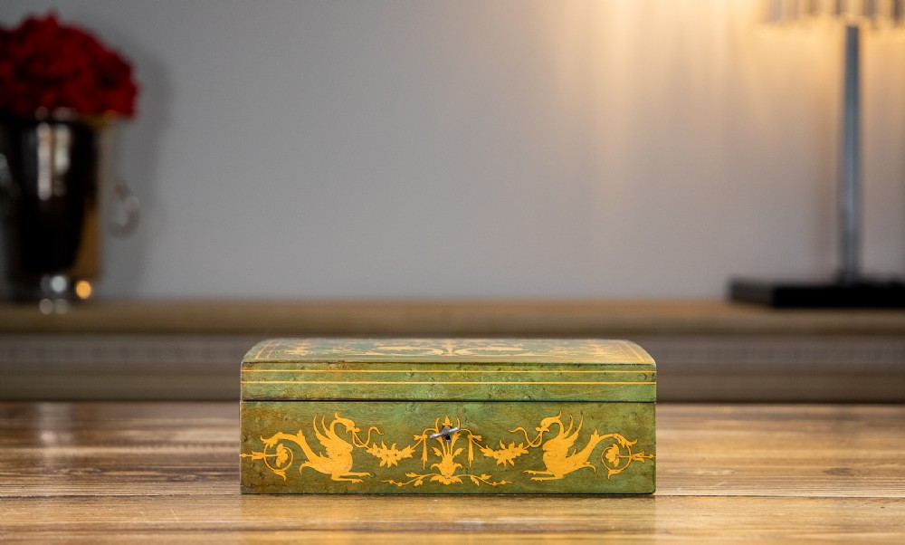 Rare Green Birds Eye Maple Box 1880