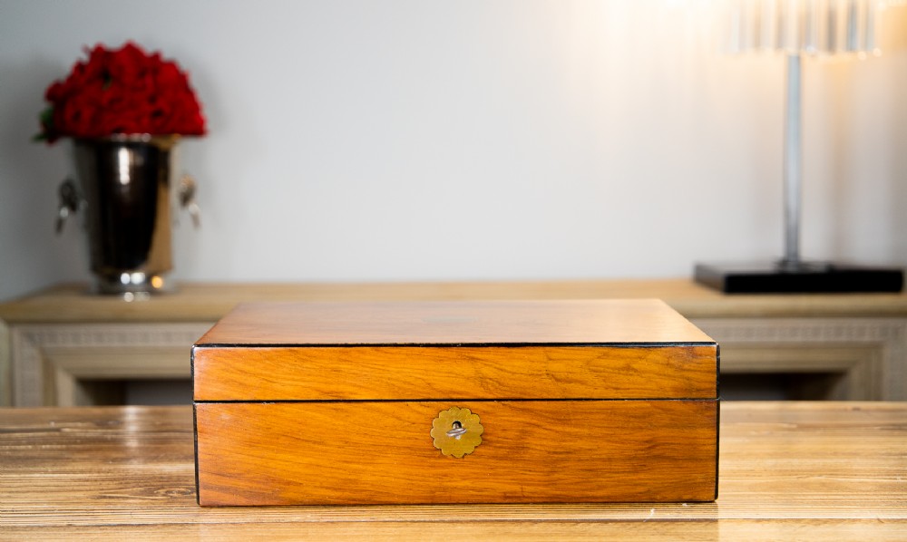 Victorian Walnut Table Box 1890