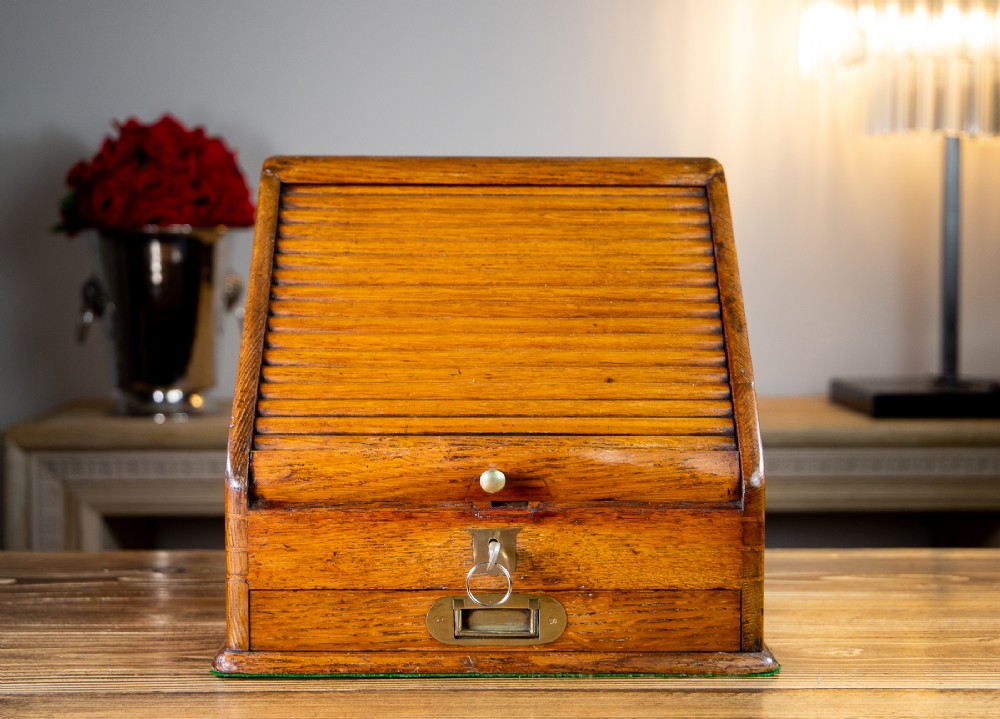 Stationery Cabinet Tambour Top 1890