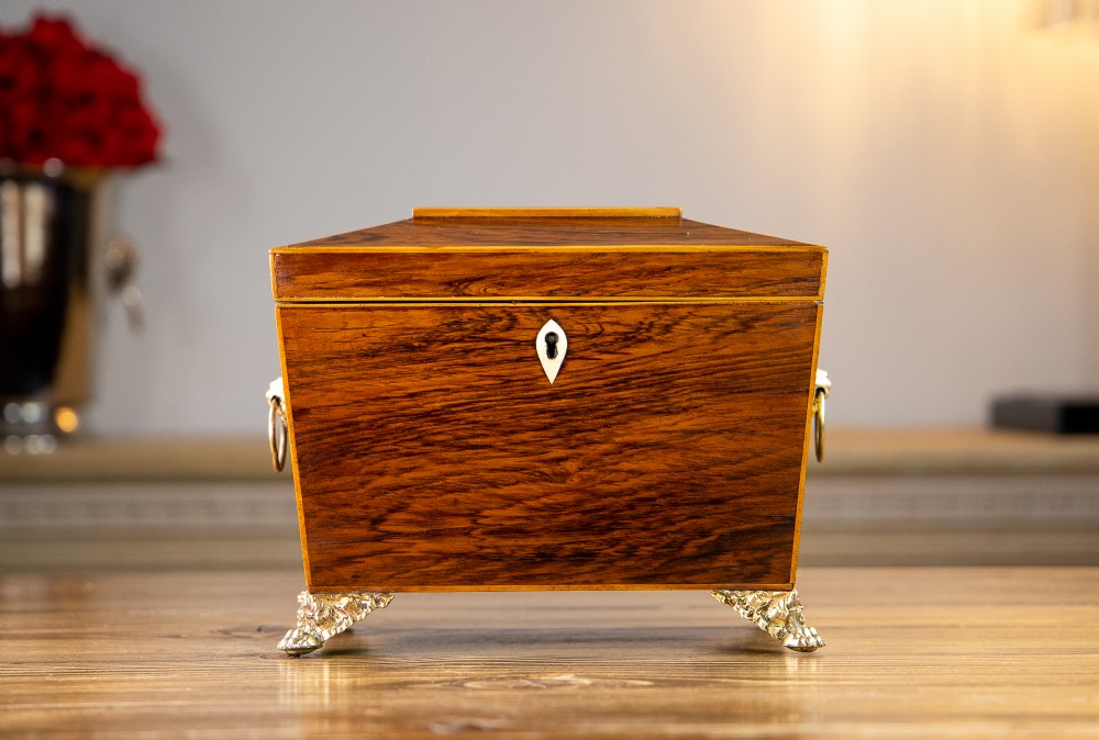 Regency Rosewood Tea Caddy 1820