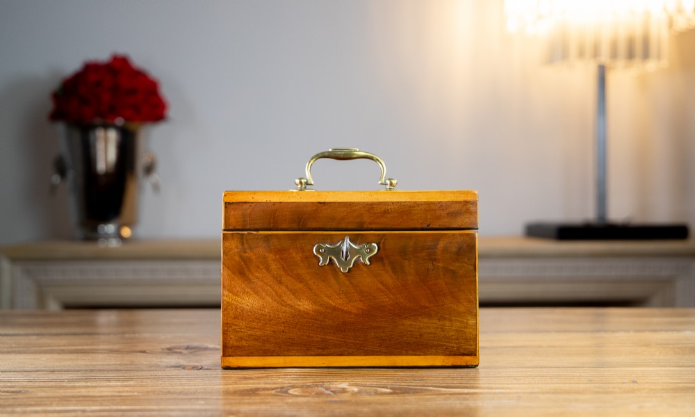 Early Mahogany Chippendale Tea Caddy 1750