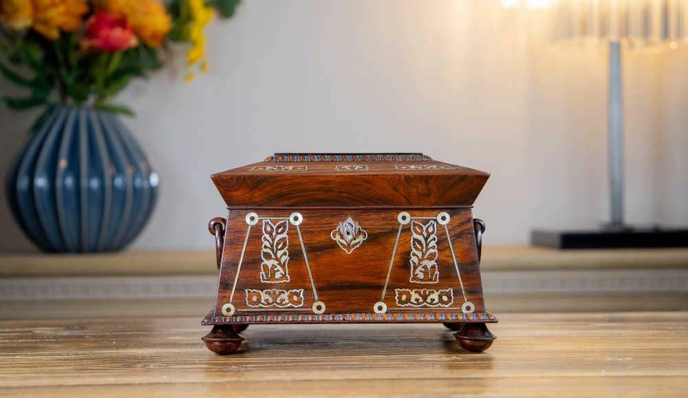 William IV Rosewood Tea Caddy
