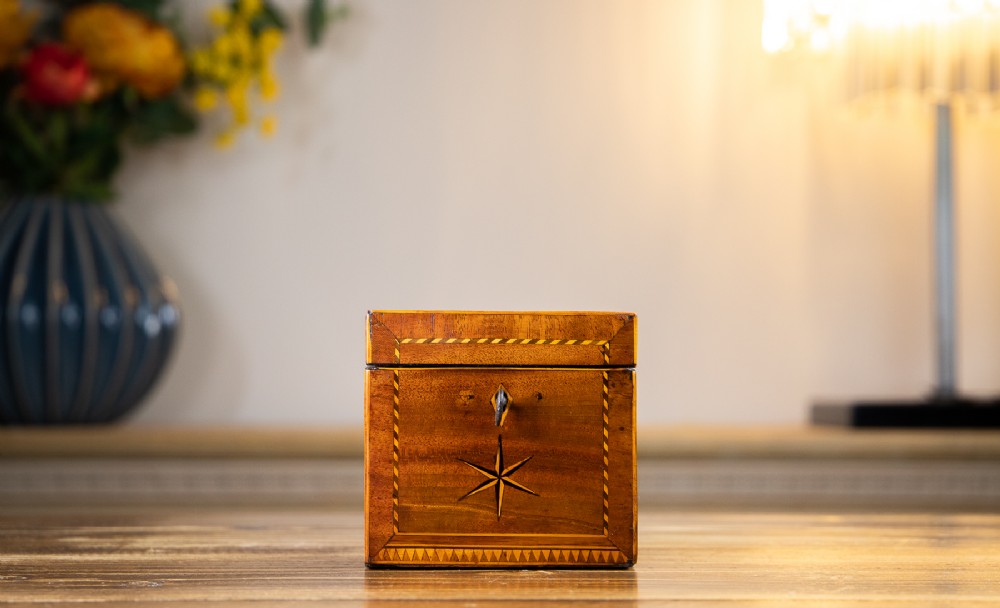 Mahogany Single Tea Caddy 1840