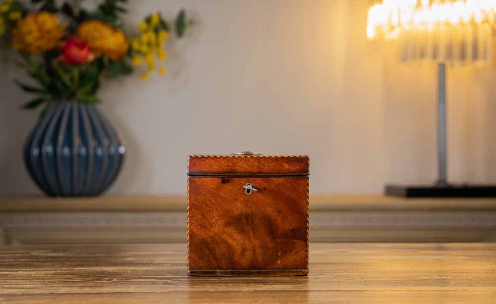 Georgian Mahogany Single Tea Caddy 1770