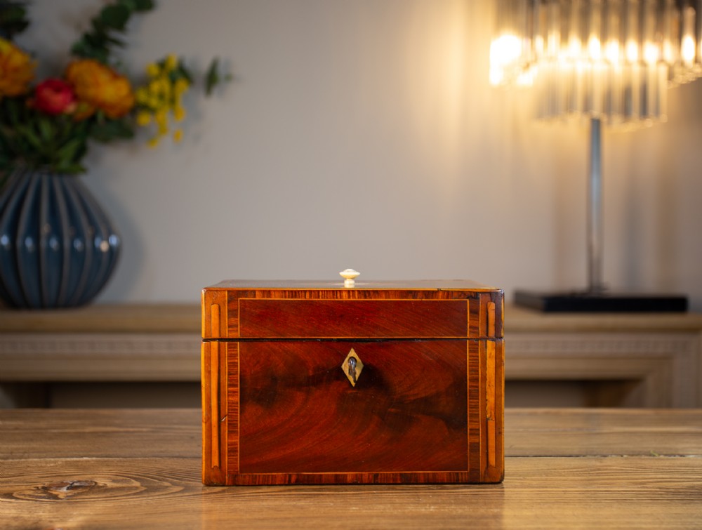 Flame Mahogany Tea Caddy 1790