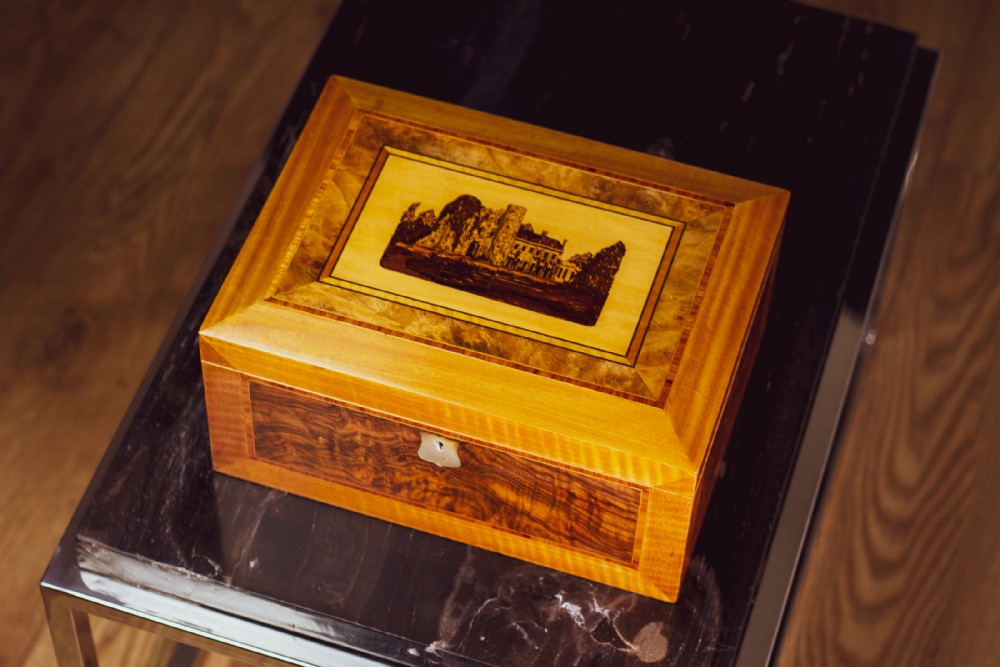 Stunning Tunbridge Ware Jewellery Box 1890