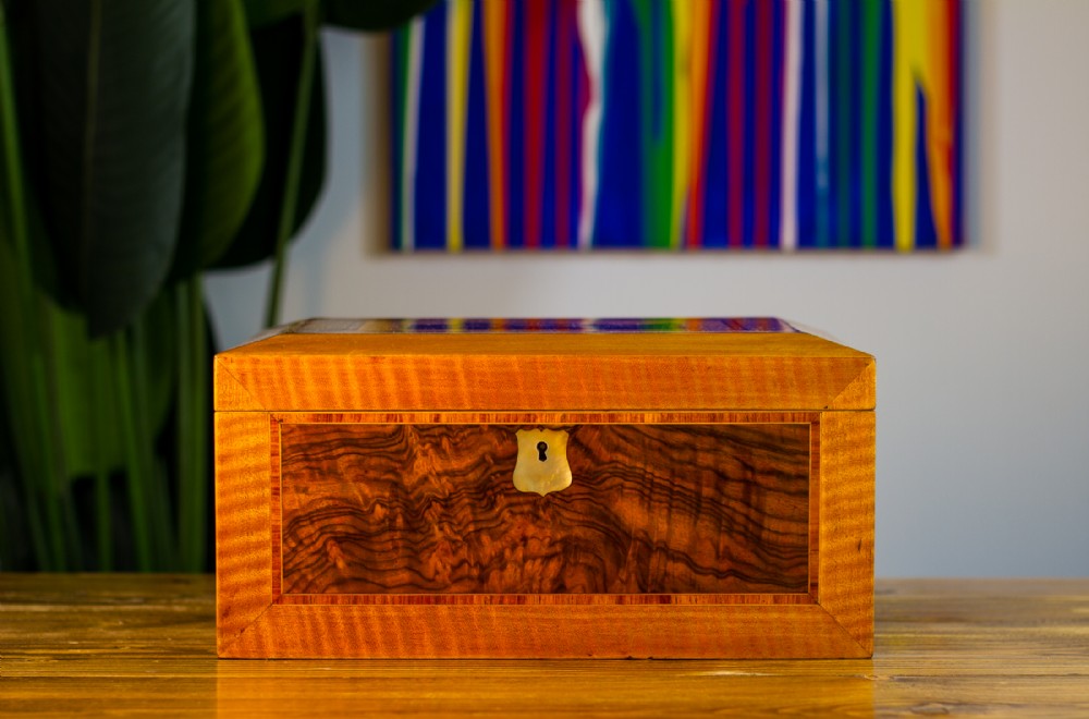 Stunning Tunbridge Ware Jewellery Box 1890