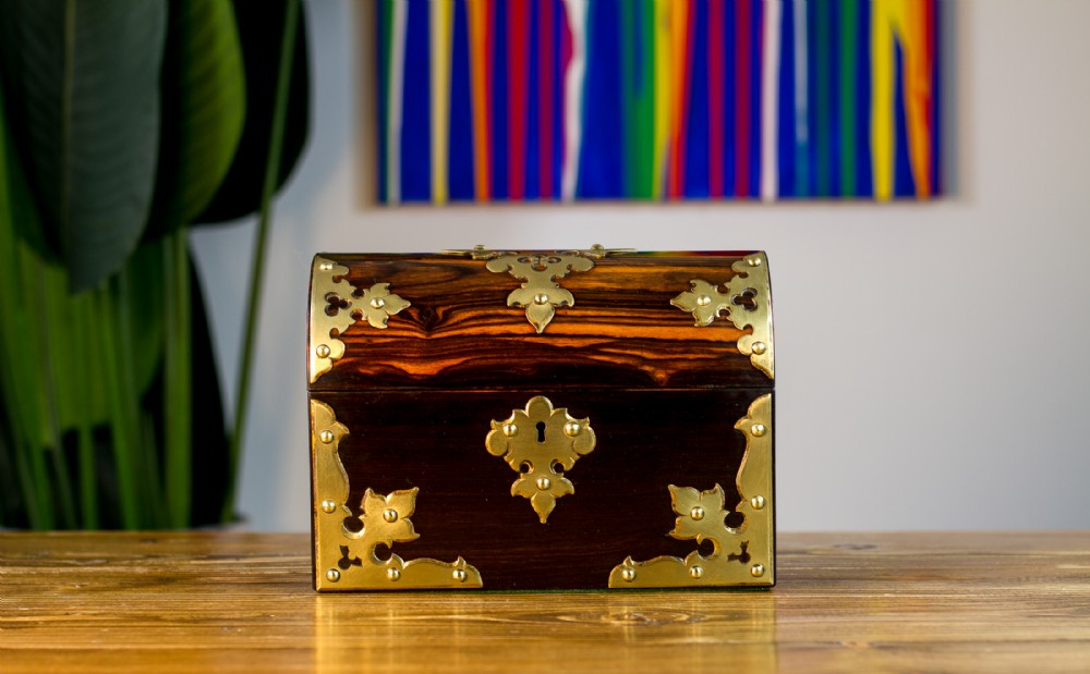 Brass & Coromandel Decorative Box 1850