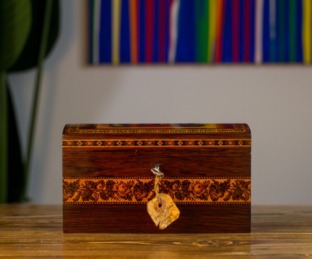 Tunbridge Ware Tea Caddy 1850