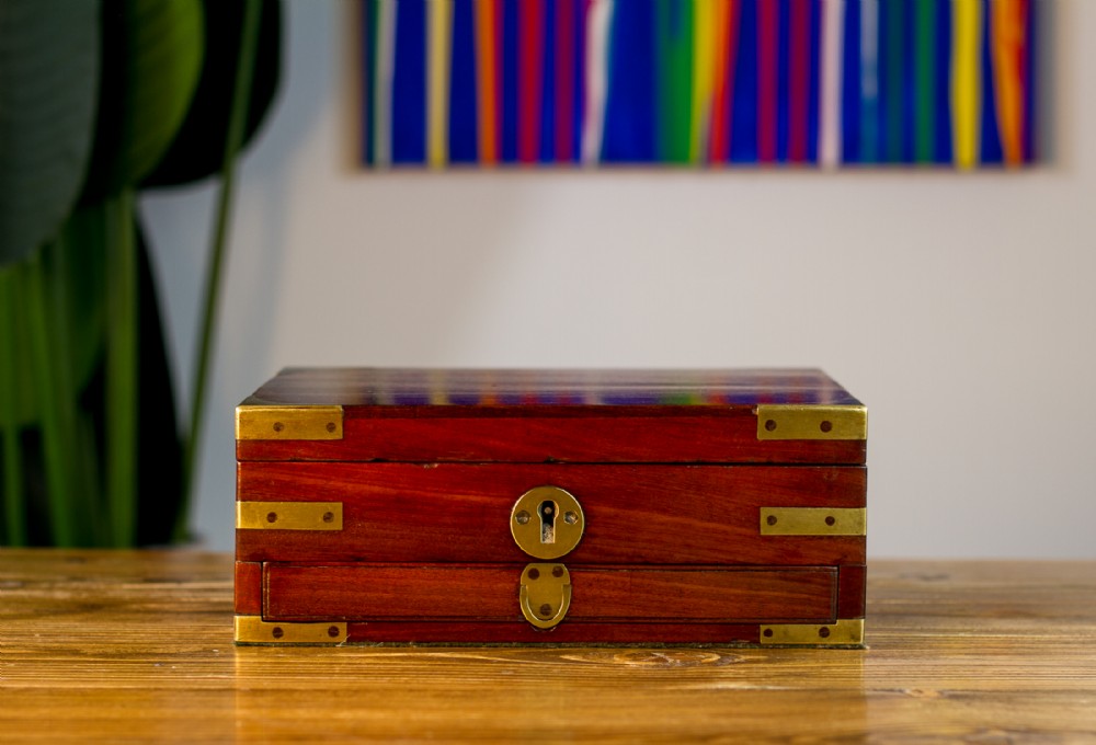 Solid Mahogany Campaign Box 1800