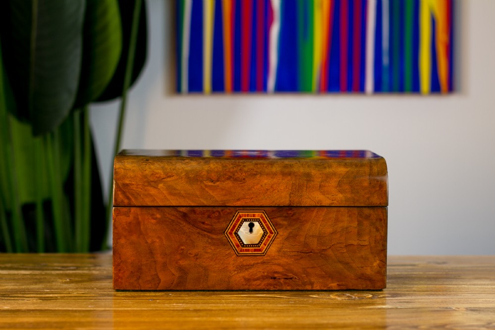 Burr Walnut Table Box 1870