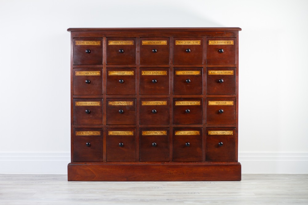 Mahogany Apothecary Chest Cabinet