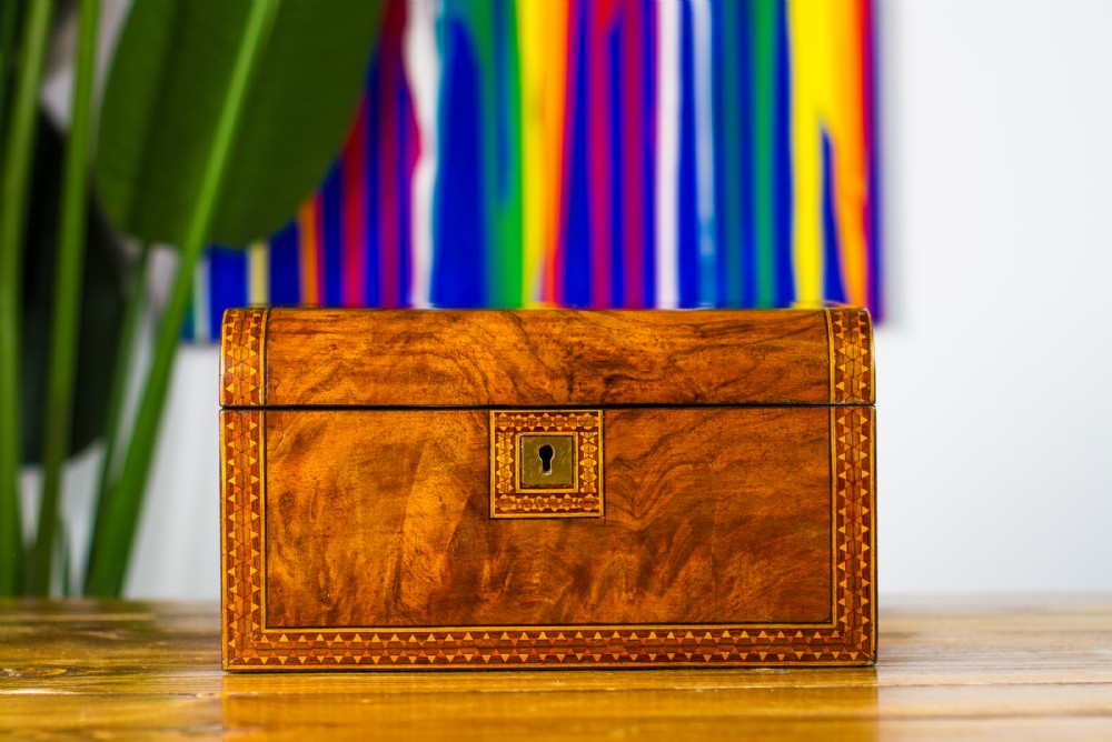 Figured Walnut Work/Jewellery Box 1860